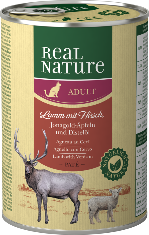 Adult 6x400g Lamm mit Hirsch, Jonagold-Apfel und Distelöl
