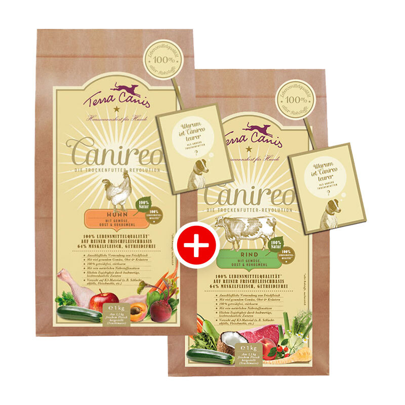 Canireo Adult Probierpaket 2x1kg Rind & Huhn