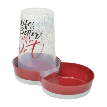 Futter- und Wasserspender "Life is better with pet"