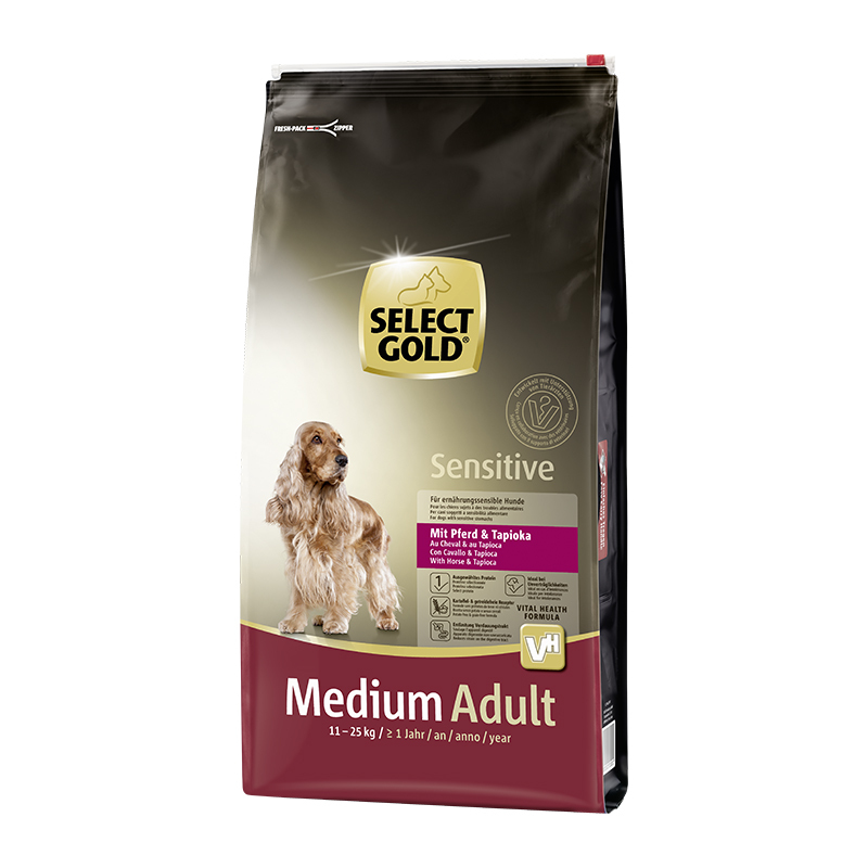 SELECT GOLD Sensitive Medium Adult Pferd & Tapioka 12kg