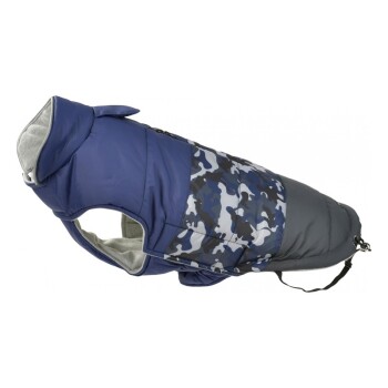 Wintermantel Blockstreifen Blau 54cm