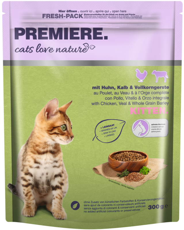 cats love nature Kitten Huhn, Kalb & Vollkorngerste 300g