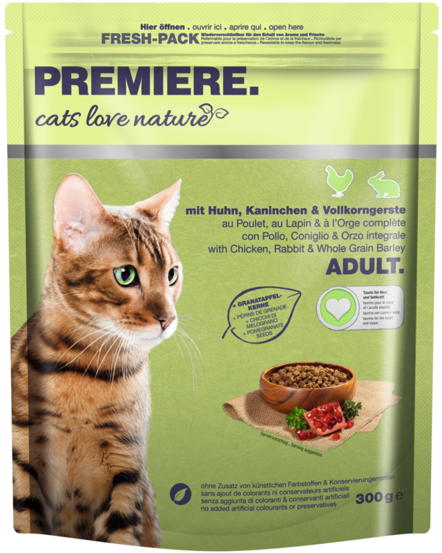 cats love nature Adult Huhn, Kaninchen & Vollkorngerste 300g