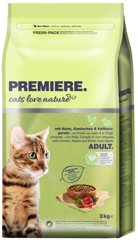 cats love nature Adult Huhn, Kaninchen & Vollkorngerste 2kg