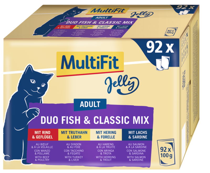 Adult Jelly Duo Fish & Classic Mix Multipack XXL 92x100g Jelly Duo Fish & Classic Mix