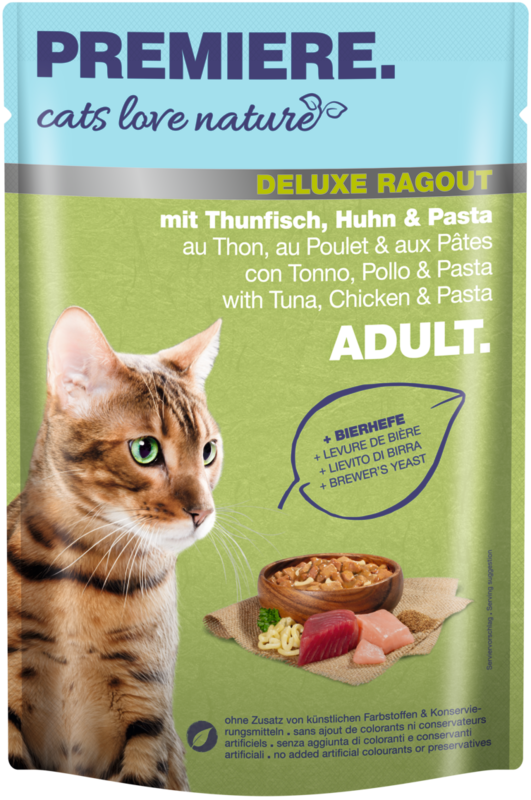 cats love nature Deluxe Ragout 24x100g mit Thunfisch, Huhn & Pasta
