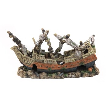 Aquariendeko versunkenes Schiff klein