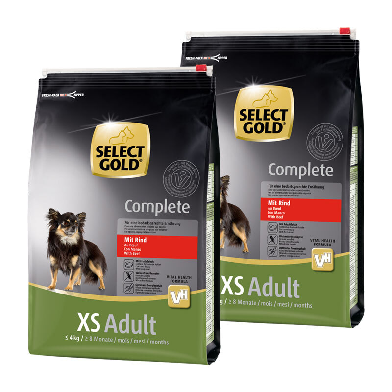 SELECT GOLD Complete XS Adult Rind 6kg +2kg gratis