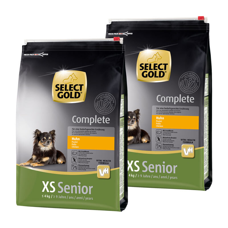 SELECT GOLD Complete XS Senior Huhn 6kg +2kg gratis