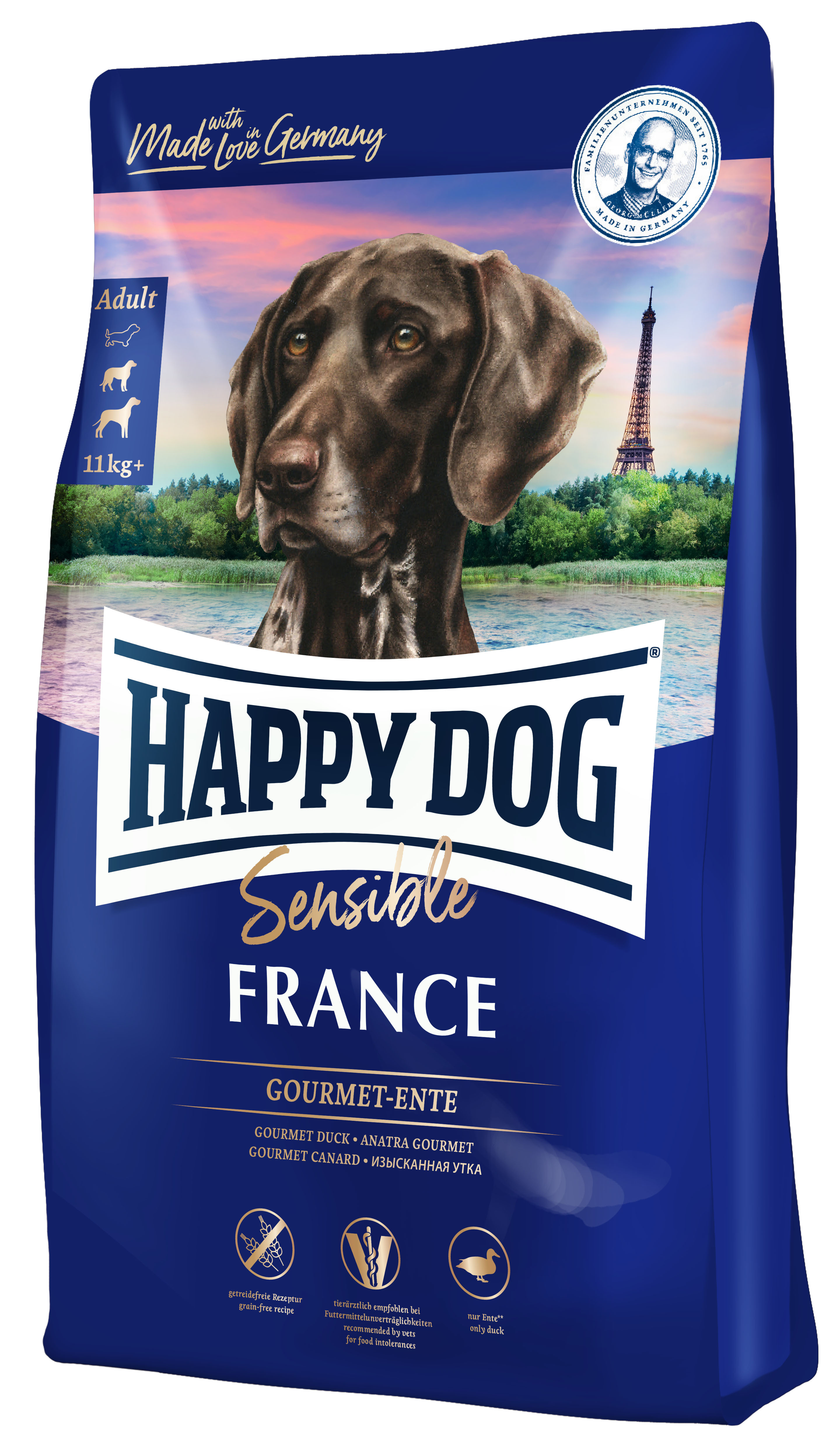 Happy Dog Supreme Sensible France Ente 1kg