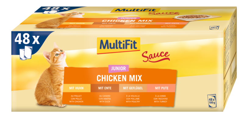 MultiFit Junior Sauce Chicken Mix Multipack 48x100g