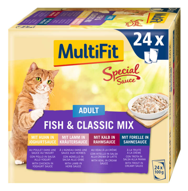 MultiFit Adult Special Sauce Fish & Classic Mix Multipack 24x100g