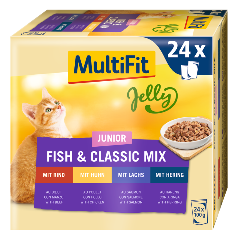 MultiFit Junior Jelly Fish & Classic Mix Multipack 24x100g