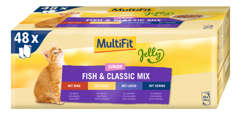 Junior Jelly Fish & Classic Mix Multipack 48x100g