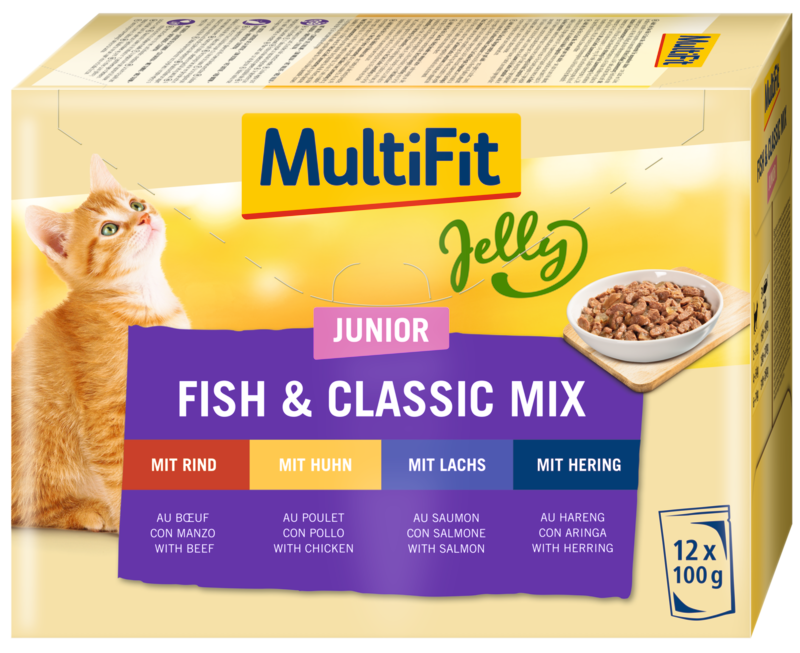 MultiFit Junior Jelly Fish & Classic Mix Multipack 12x100g
