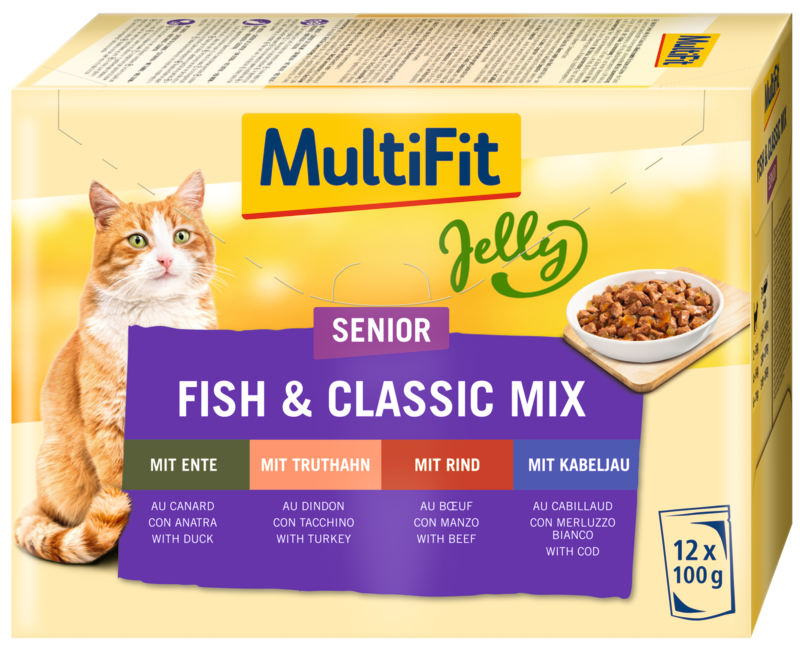 Senior Jelly Fish & Classic Mix Multipack 12x100g