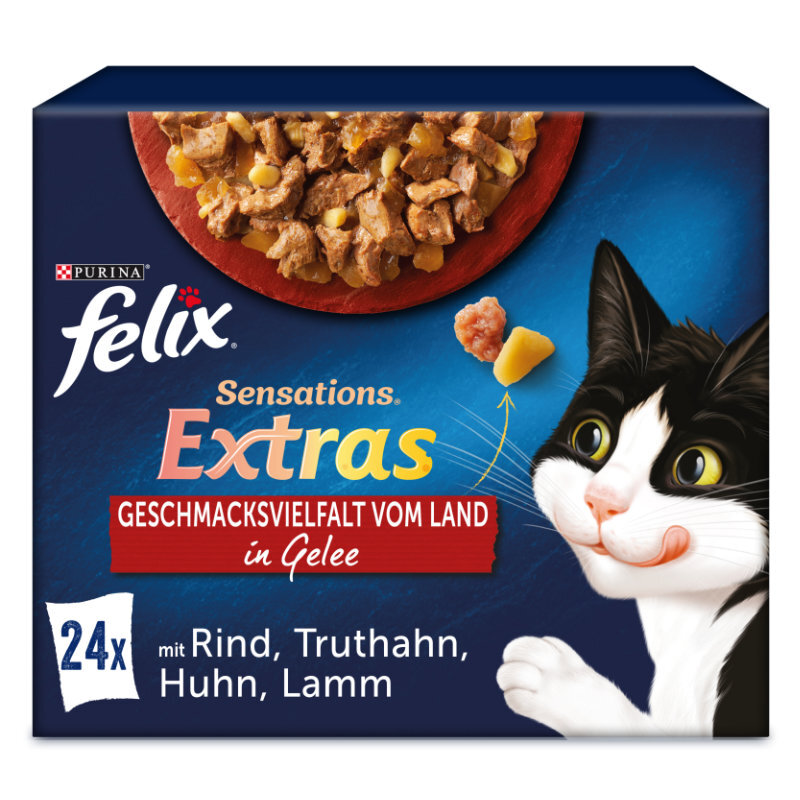 Felix Sensations Extras Gelees 24x85g Geschmacksvielfalt vom Land
