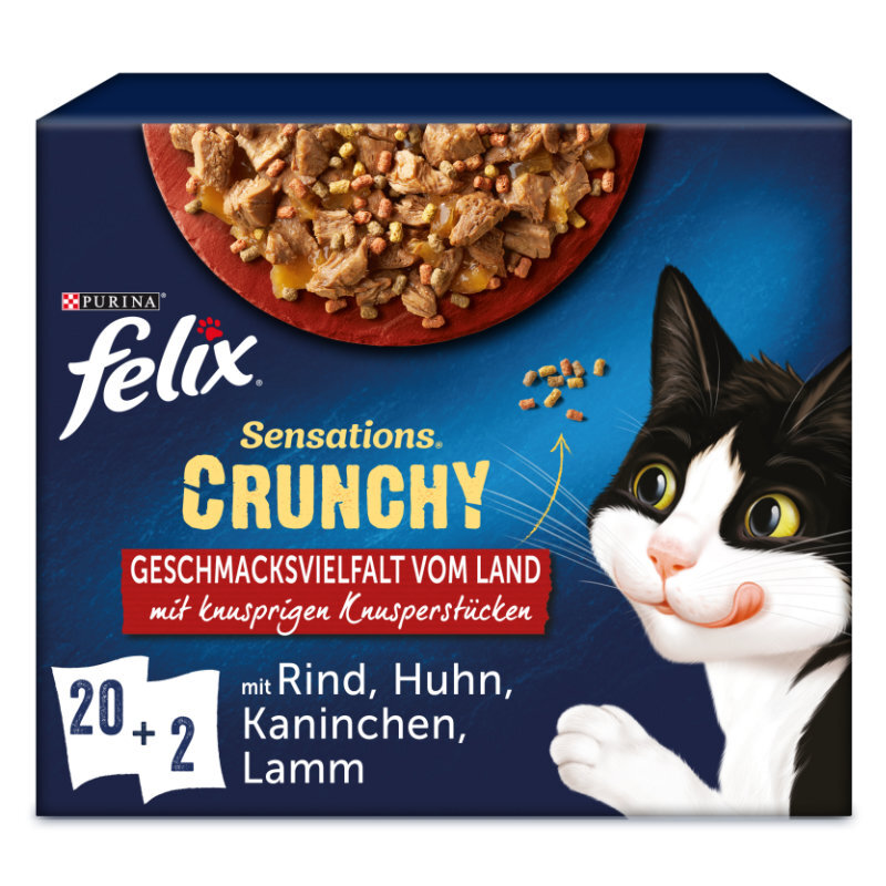 Sensations Crunchy Katzennassfutter in Gelee Sorten-Mix