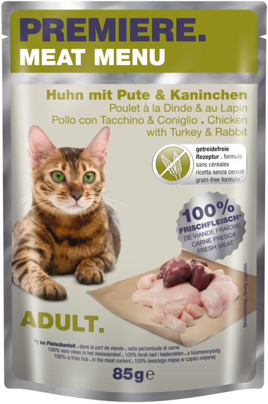 Meat Menu Adult 12x85g Huhn mit Pute & Kaninchen