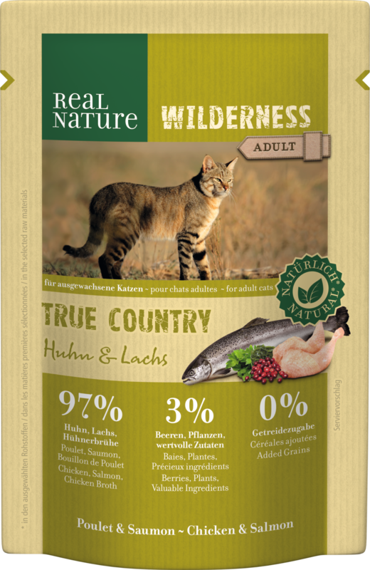 REAL NATURE Wilderness Adult 12x85g True Country mit Huhn & Lachs
