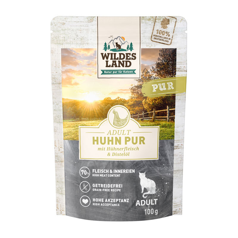 WILDES LAND PUR Adult 12x100g Huhn Pur
