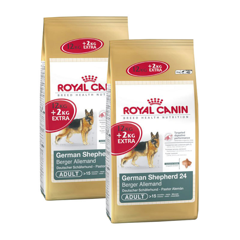 Royal Canin German Shepherd 24 Adult 2x12kg + gratis 4kg