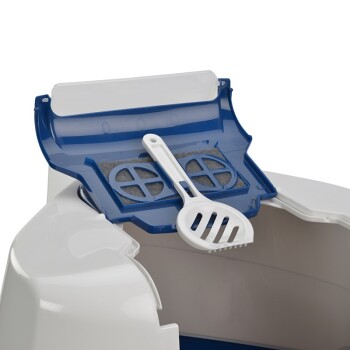 Lettiera per gatti Flip Corner M blu scuro