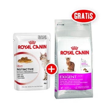 Instinctive in Gelee 12x85g + gratis Royal Canin Exigent 35/30 Savour Sensation 400g