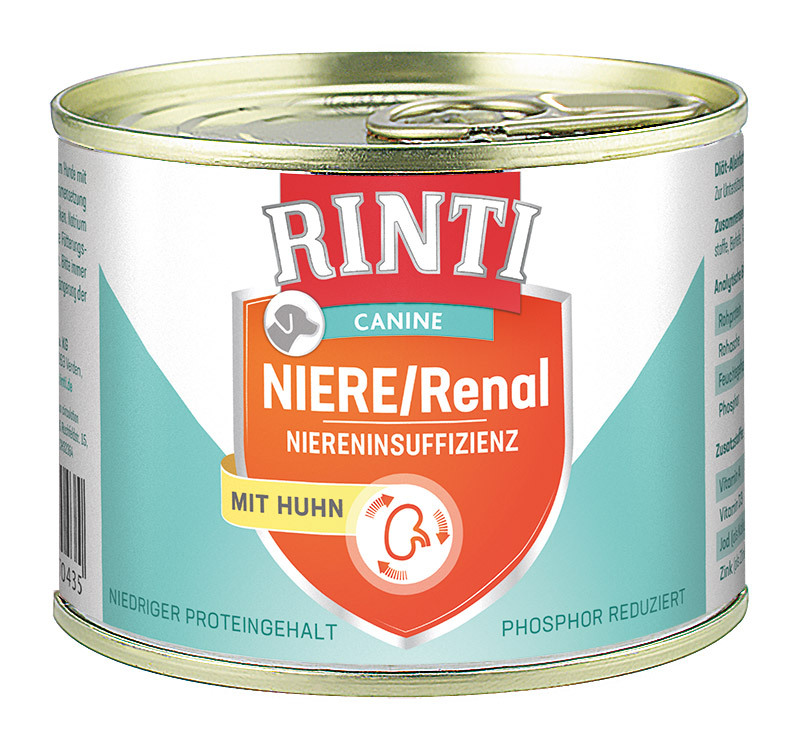 Rinti Canine Niere/Renal 12x185g Huhn