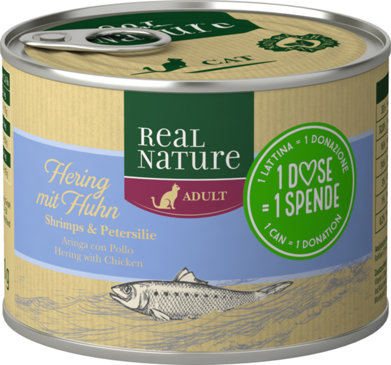 Charity Edition Adult 6x200g Hering mit Huhn, Shrimps & Petersilie