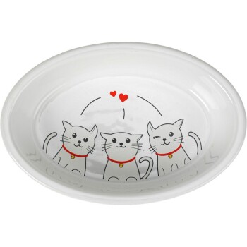 Miska ceramiczna Cat Love Biały