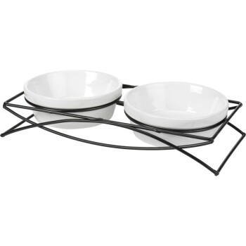 Keramik Doppelnapf Ständer 2 x 700ml