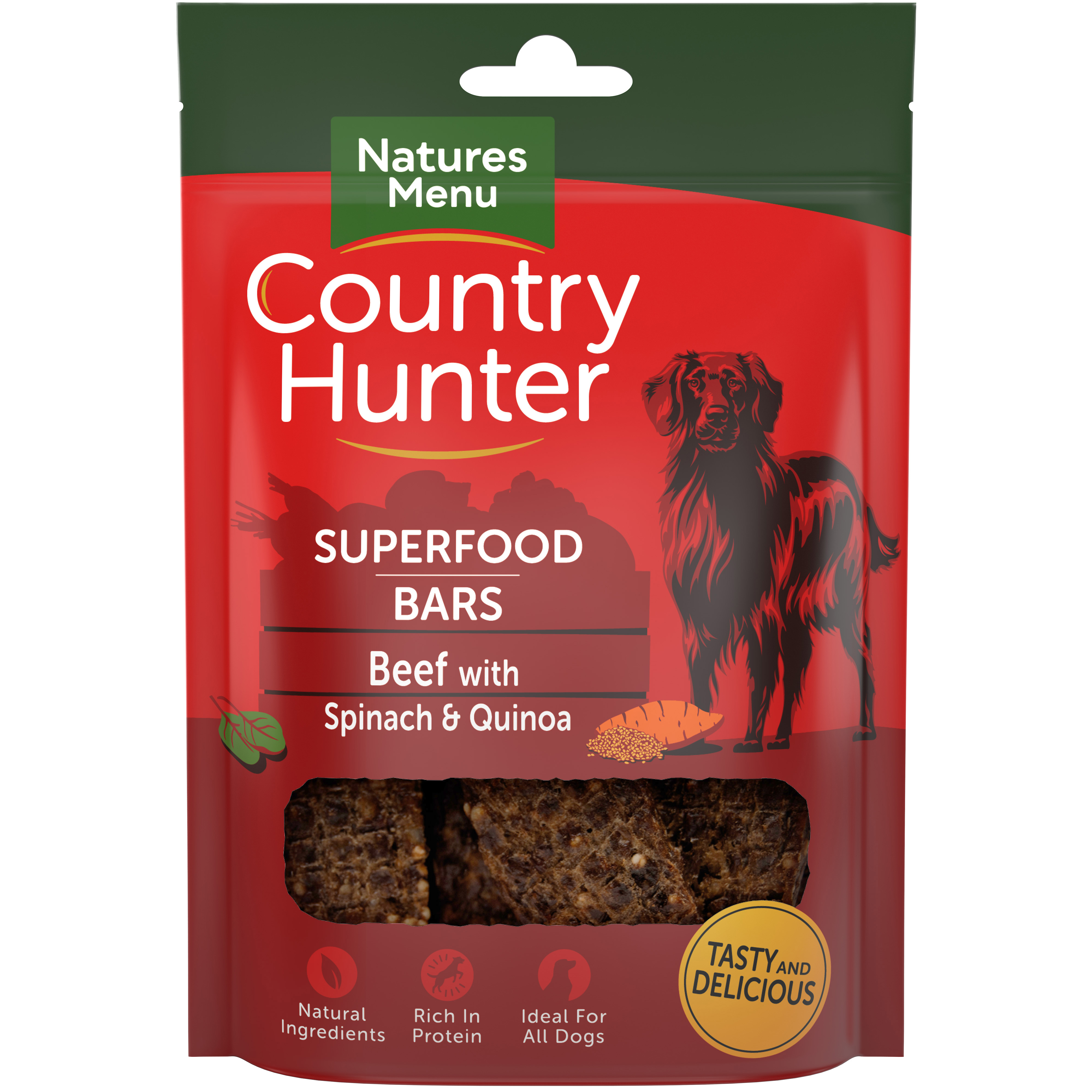 Country Hunter Superfood Bars 100g Rind mit Spinat & Quinoa