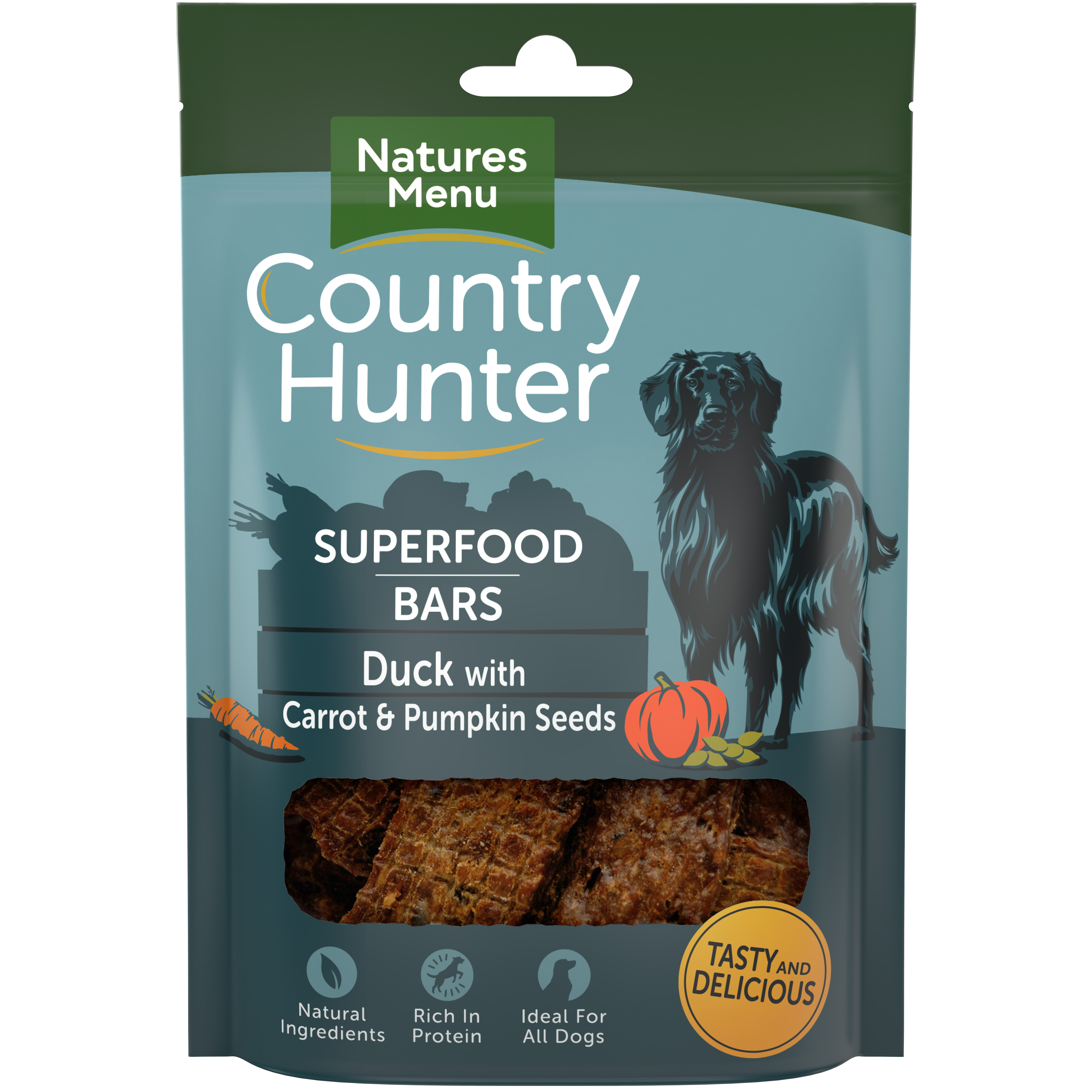 Country Hunter Superfood Bars 100g Ente mit Karotten & Kürbiskernen