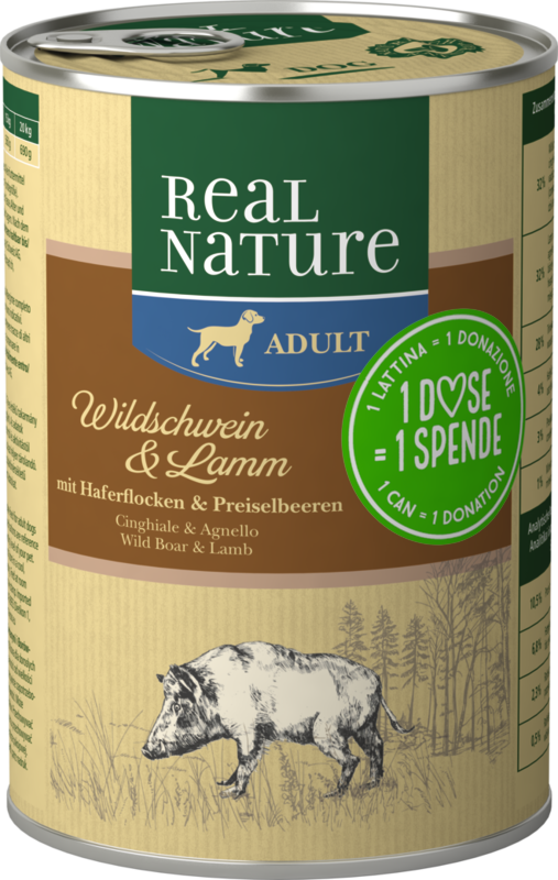 REAL NATURE Charity Edition 6x400g Wildschwein & Lamm