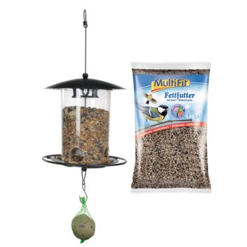 Futtersäule m. Plexiglas mit MultiFit Fettfutter