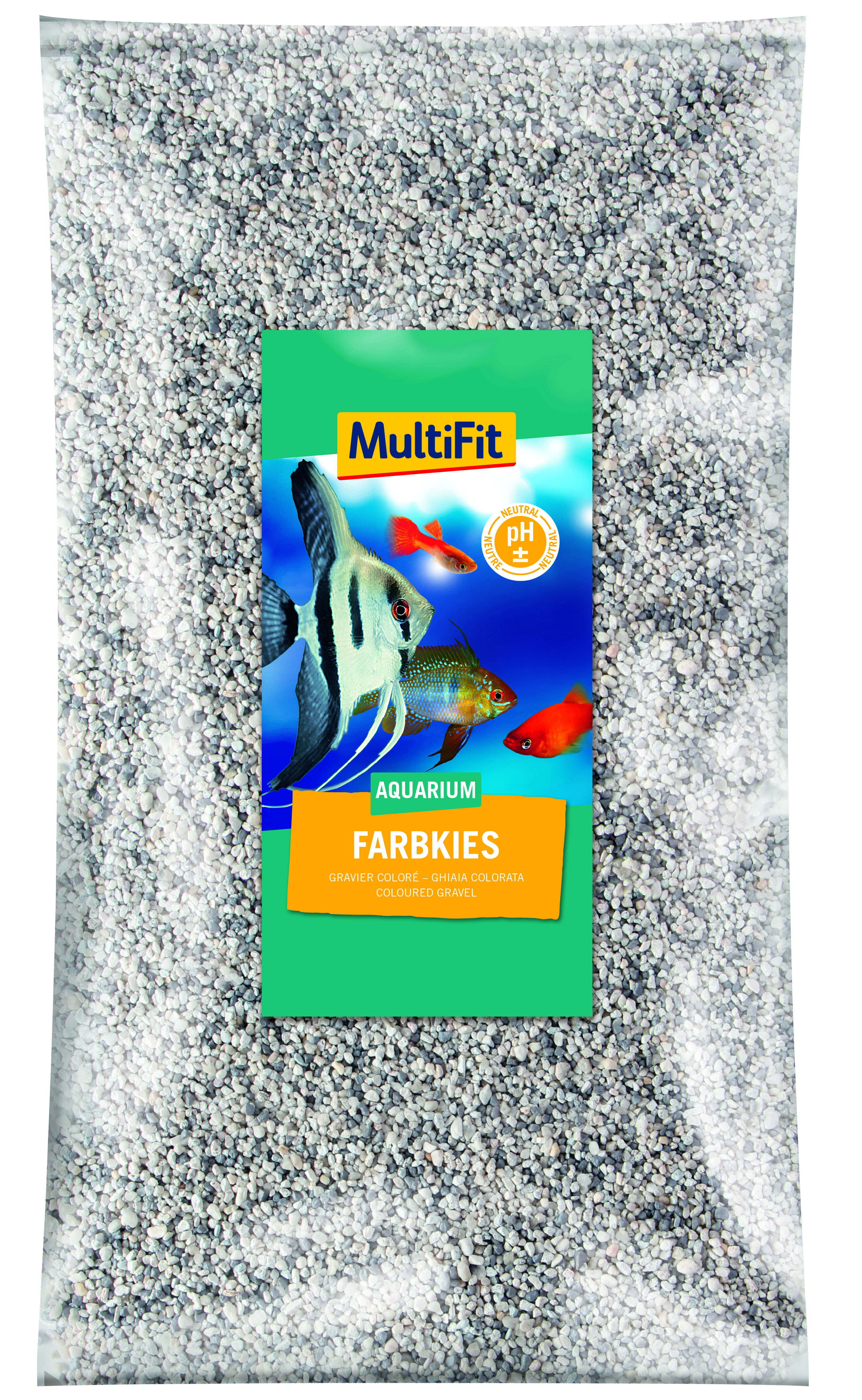 MultiFit Farbkies 2-3mm 5Kg Weiß Mix