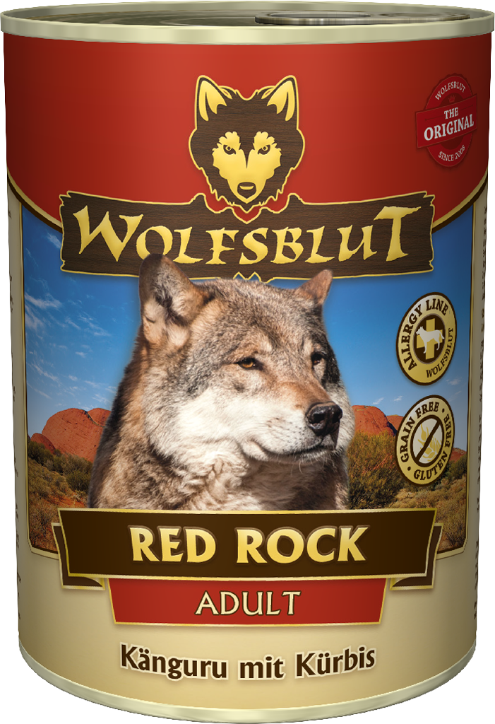 WOLFSBLUT Red Rock Känguru mit Kürbis 6x395g