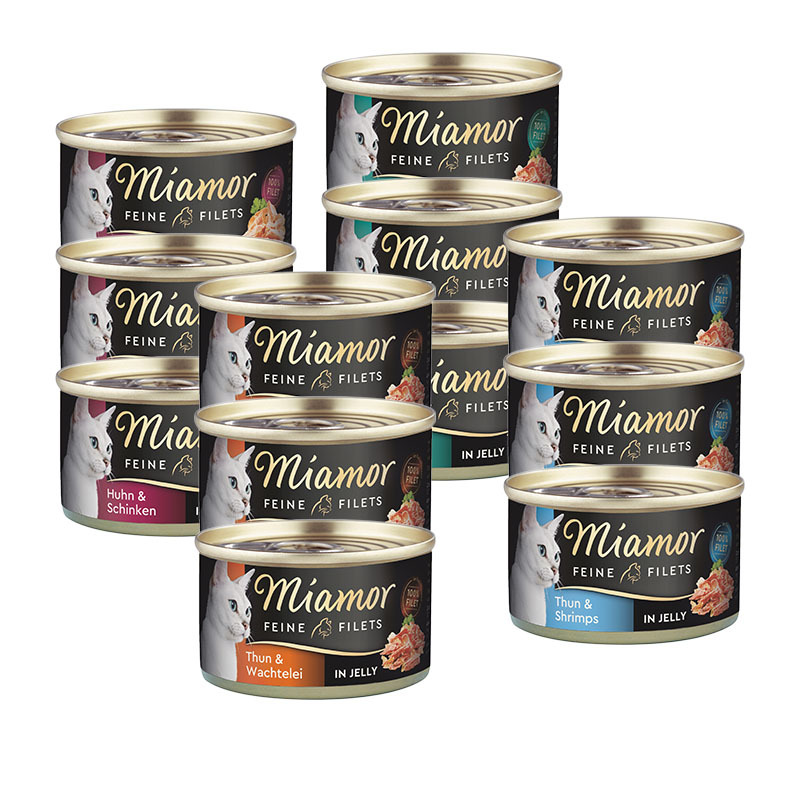 Miamor Feine Filets in Jelly Mixpaket 12x100g Mixpaket I