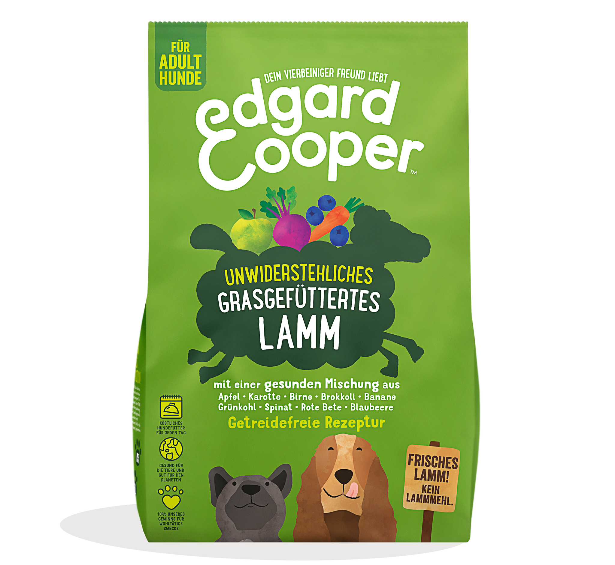 Edgard & Cooper Unwiderstehliches Grasgefüttertes Lamm Adult 12kg