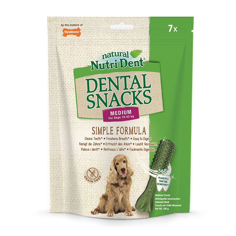 Nutri Dent Zahnpflegesnacks für mittelgroße Hunde 15-23kg - 7 Stück