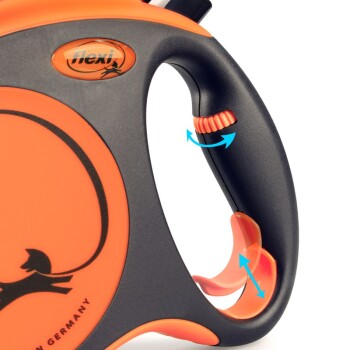 XTREME Guinzaglio avvolgibile nero/arancione Taglia M, 5 m (max. 35 kg)
