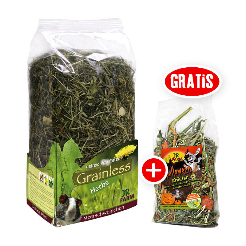 Grainless Herbs Meerschweinchen 5kg + gratis JR Halloween Snack 100g