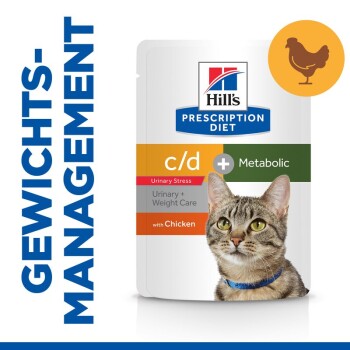 Prescription Diet c/d Urinary Stress + Metabolic mit Huhn 12x85g