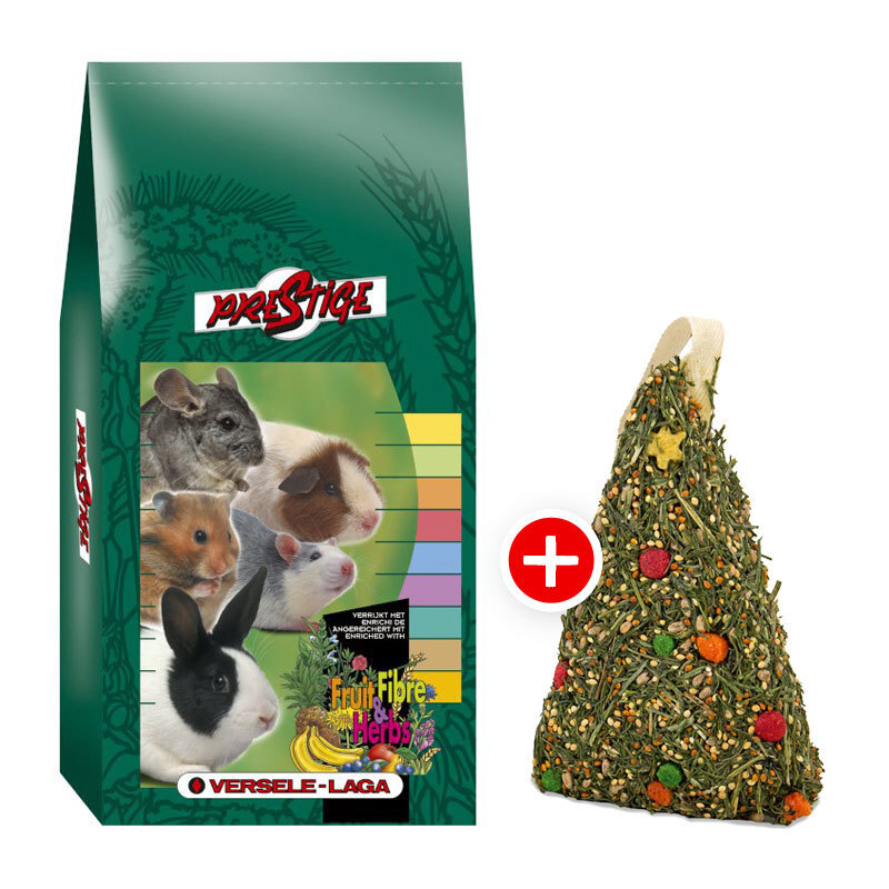 JR Farm Versele-Laga Cuni Nature für Kaninchen 10kg + gratis Weihnachtsbaum mit Band 135g
