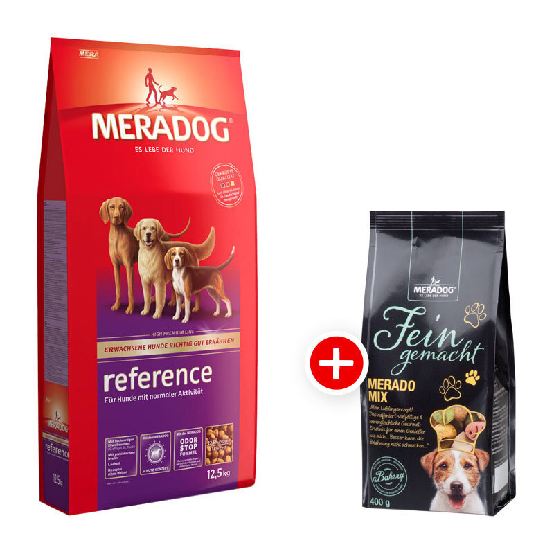 Mera Dog Reference 12,5kg + Meradog Fein Gemacht Merado Mix 400g gratis