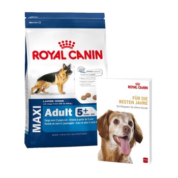 Maxi Adult 5+ 15kg + gratis Ratgeber für ältere Hunde