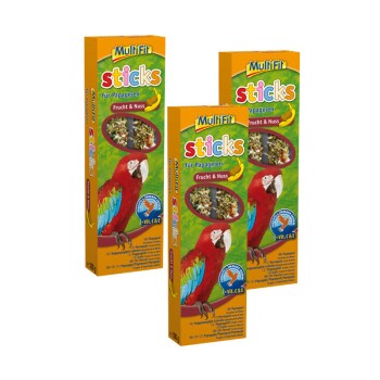 Vogelsticks Papagei Frucht & Nuss 3 x 180g