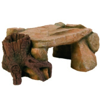Aquariendekoration Felsplateau mit Baumstamm