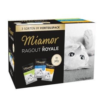 Ragout Royale in Jelly Multipack 12x100g Pute, Lachs, Kalb